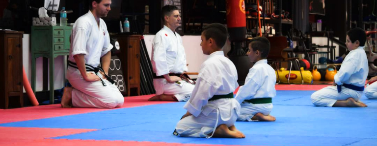 Green and blue belt students