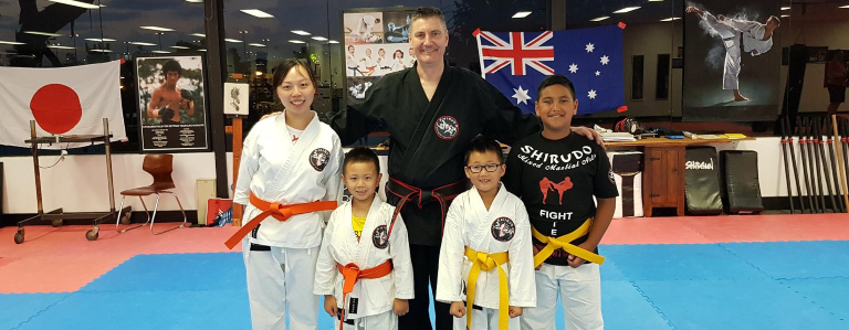 Yellow and orange belt students